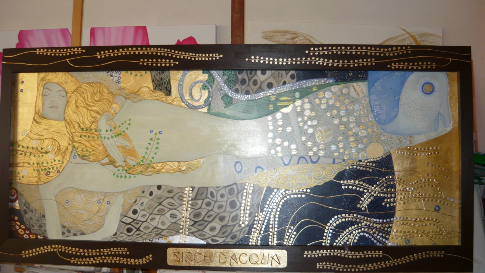 Da: Gustav Klimt - Bisce d'acqua - olio e foglia d'oro su pannello di legno