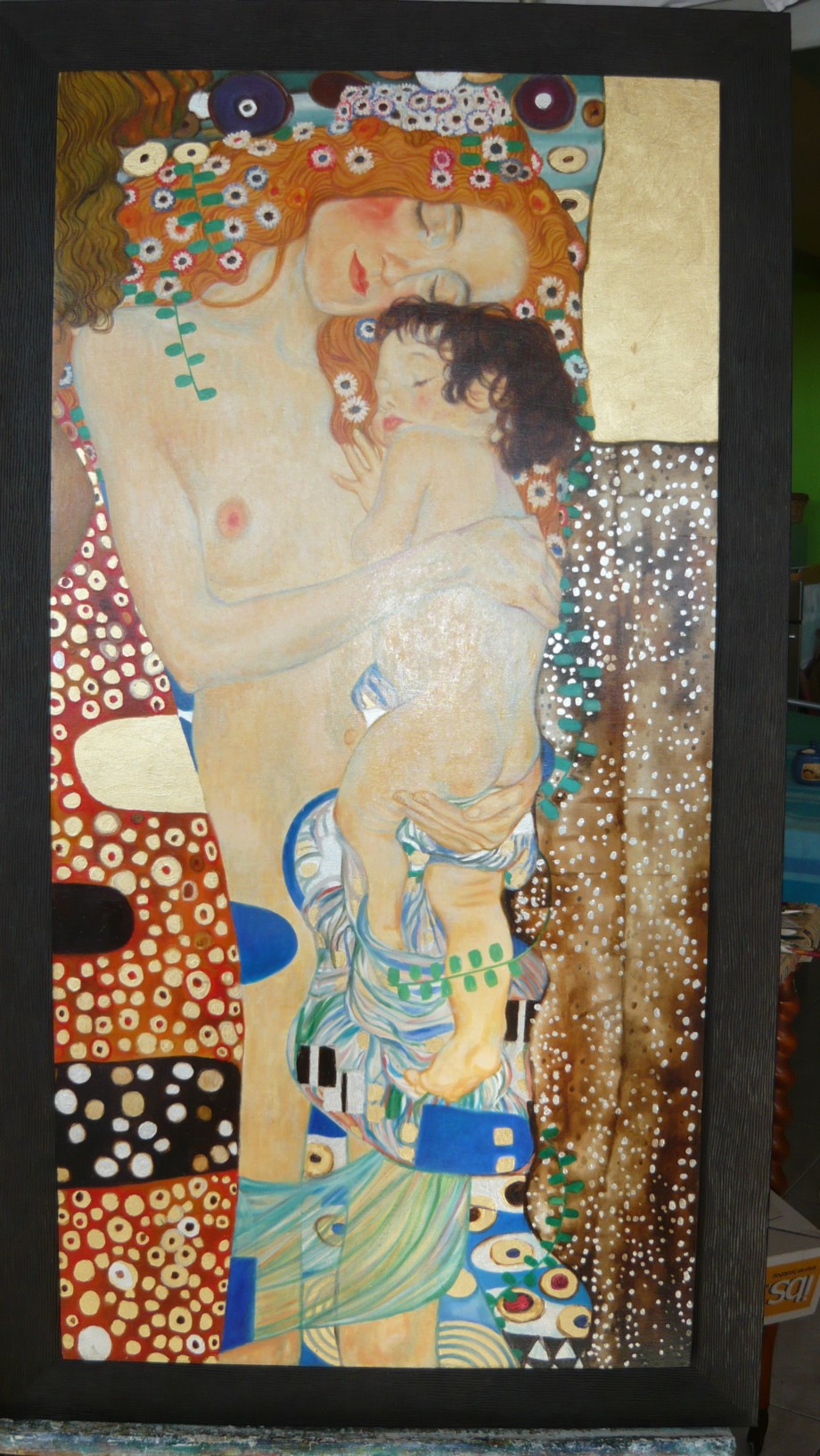 Da: Gustav Klimt - Le tre et della donna - olio e foglia d'oro e argento su pannello di legno
